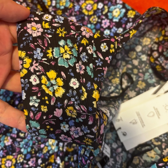 Zara colorful ditsy flowers long sleeve shirtdress NWT - Picture 12 of 13